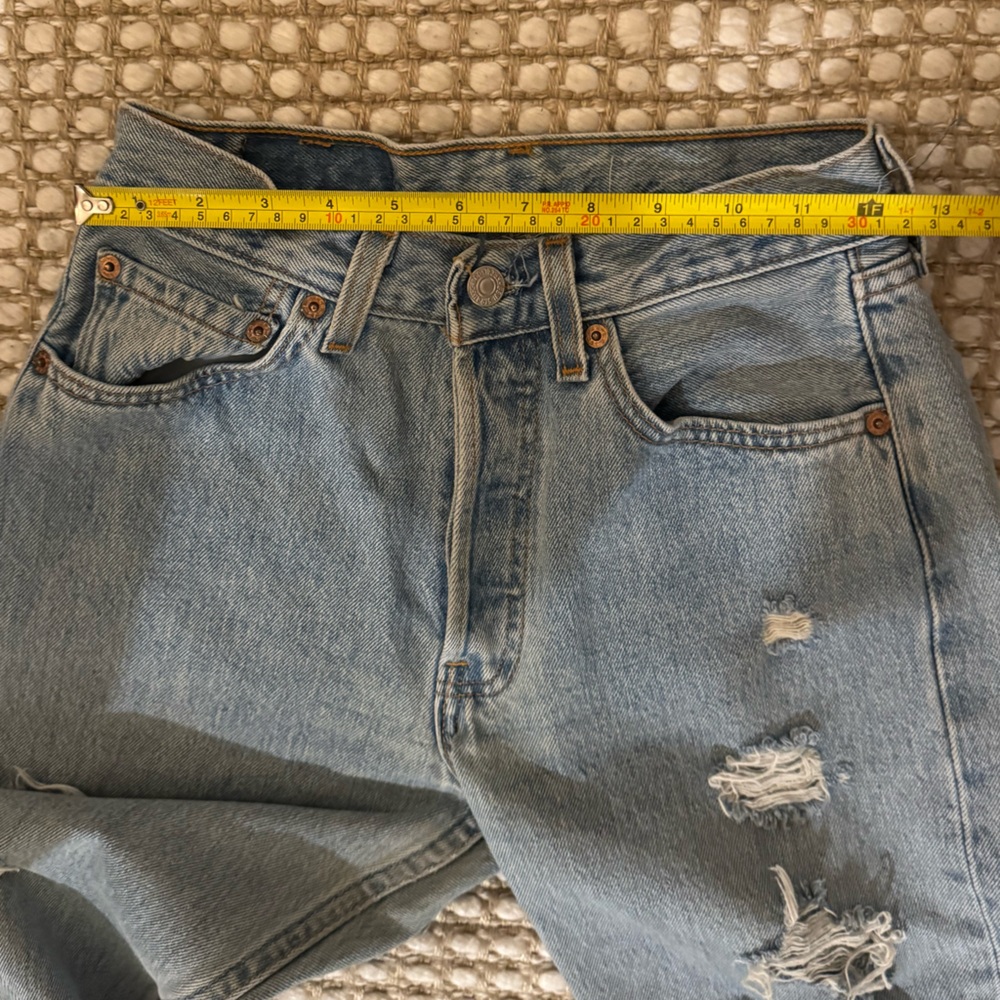 Levi's Vintage Distressed Straight Leg Jeans - Picture 9 of 11
